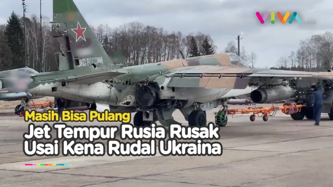 Penampakan Jet Rusia yang Balik Kandang Usai Diserang Rudal