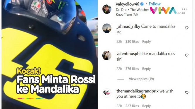 Serbu Instagram, Fans Bujuk Rossi Datangi MotoGP Mandalika