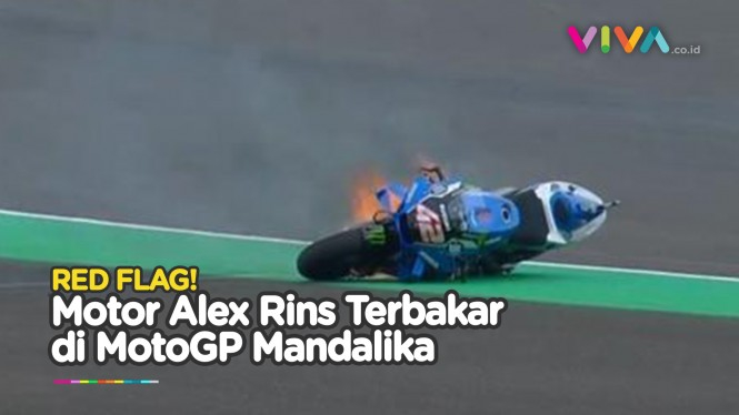 Red Flag! Motor Alex Rins Terbakar di FP4 MotoGP Mandalika