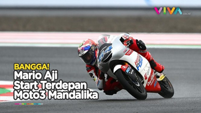 Sumringah! Mario Aji Start di Baris Terdepan Moto3 Mandalika