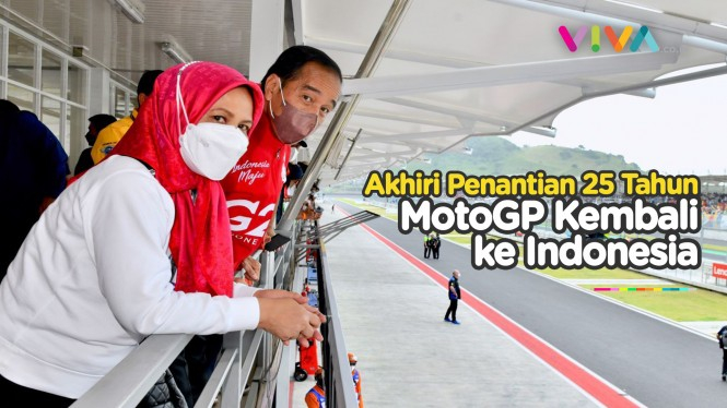 Momen Mesra Jokowi dan Ibu Negara Nonton MotoGP Mandalika