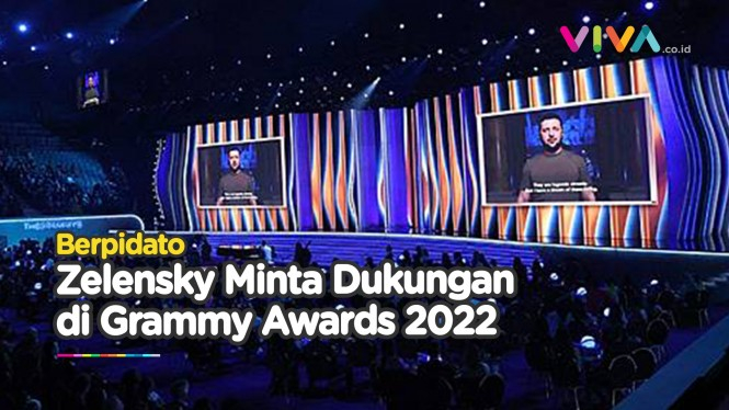 Zelensky Bercerita Kelamnya Ukraina saat Grammy Awards