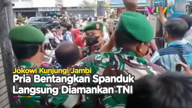 Viral Video Pria Diamankan TNI saat Ingin Bentangkan Spanduk