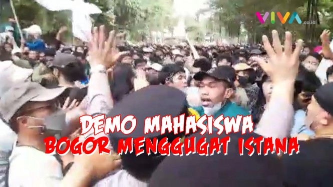 Aksi Demo Ratusan Mahasiswa di Sekitar Istana Bogor