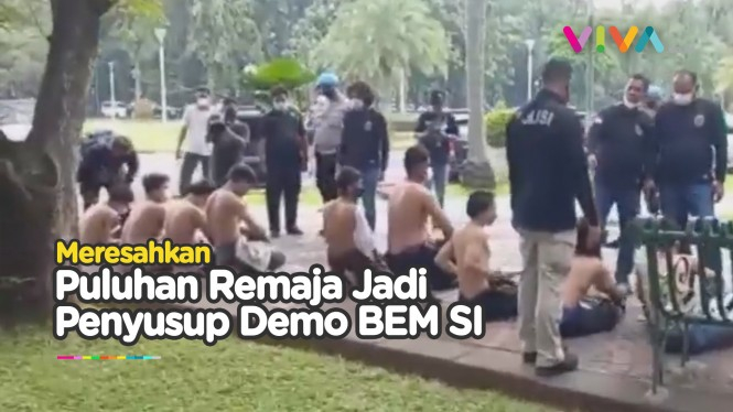 Puluhan Remaja Diduga Provokator Demo BEM SI Ditangkap!