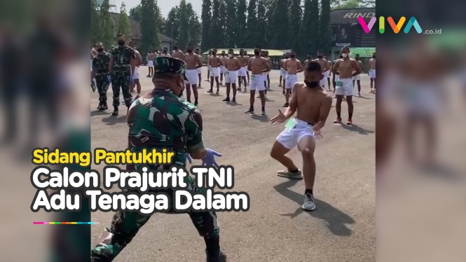 Aksi Calon Prajurit TNI vs Prajurit Senior Adu Tenaga Dalam