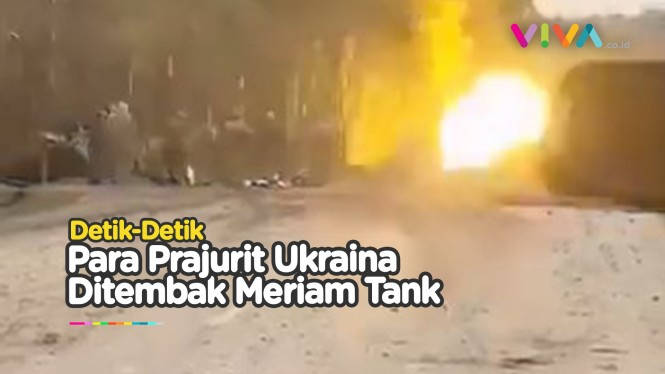 Belasan Tentara Ukraina Ditembak Tank dari Dekat