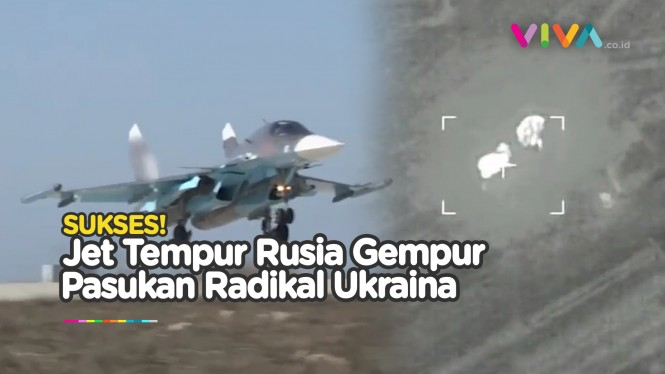 Jet Tempur Rusia Bombardir Basis Kelompok Radikal Ukraina