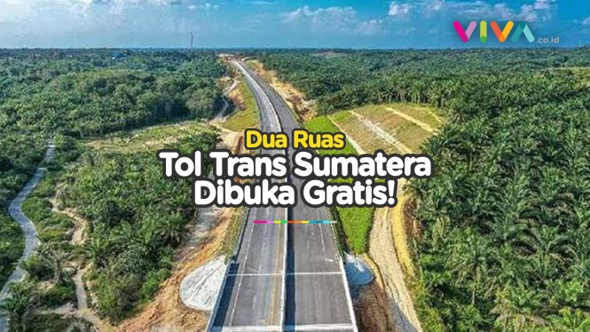 GRATIS! Dua Ruas Tol Trans Sumatera Dibuka Buat Pemudik