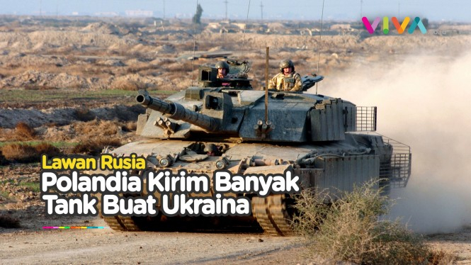 Deretan Tank Polandia Terjun ke Ukraina Buat Lawan Rusia