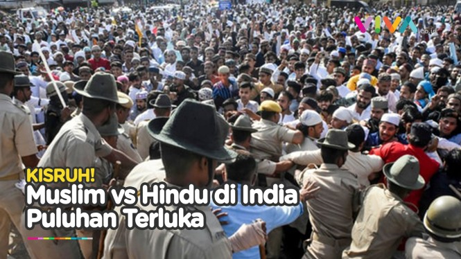 PANAS! Bentrok Umat Muslim Hindu di India, Puluhan Terluka