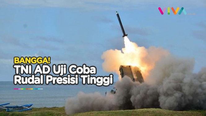 TNI AD Uji Coba Rudal Presisi Tinggi Astros II