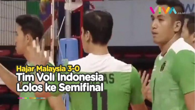 Timnas Voli Putra Indonesia Bantai Malaysia di SEA Games