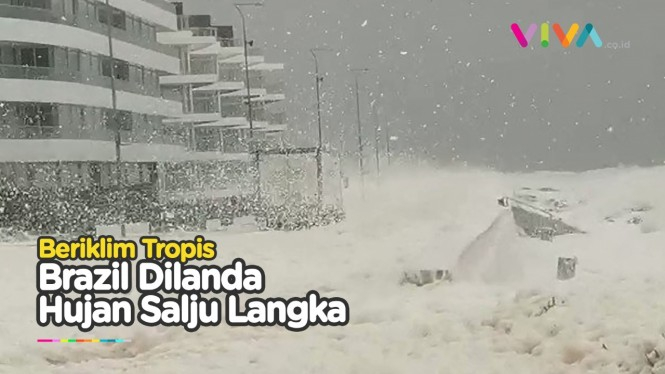 Fenomena Langka Badai Salju Turun di Brasil