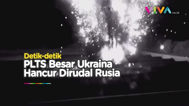 Serangan Rudal Rusia Bikin Lobang Besar di PLTS Ukraina