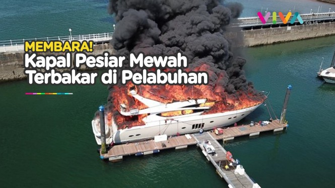 Kapal Pesiar Seharga Ratusan Miliar Ludes Terbakar