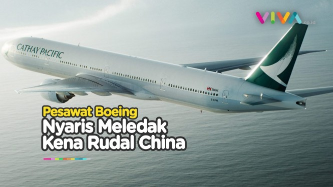Momen Ngeri Rudal China Nyaris Tabrak Pesawat Cathay Pacific