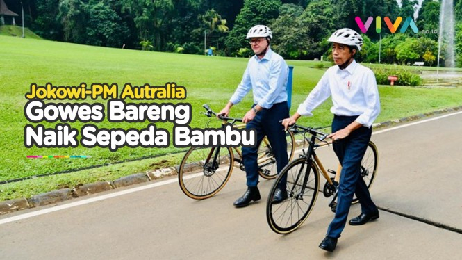 Jokowi Pamer Sepeda Unik Buatan Anak Bangsa ke PM Australia