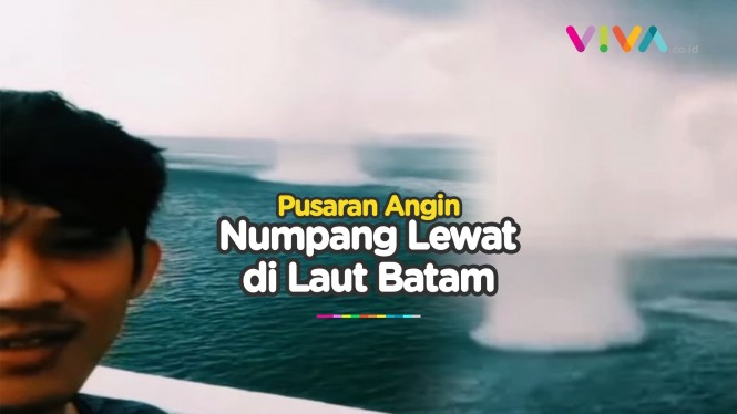 Detik-detik Pusaran Angin Hantam Kapal Laut di Batam