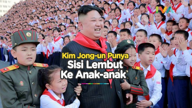 Begini Sikap Manis Kim Jong-un Ketemu Anak-anak