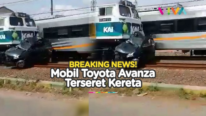Detik-detik Mobil Terseret Kereta Api Argo Sindoro di Bekasi
