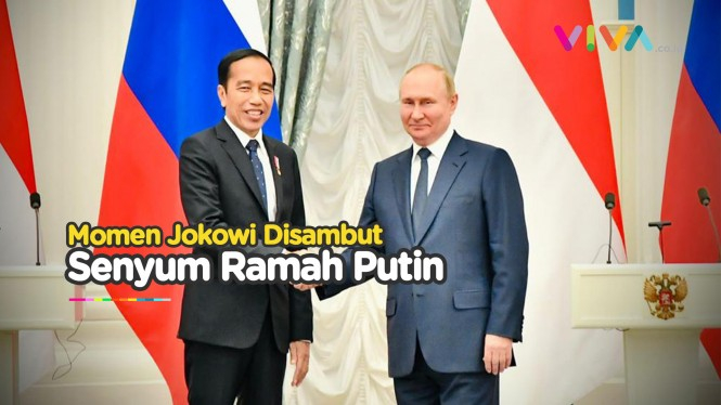 Momen Semringah Jokowi dan Putin di Istana Kremlin Moskow