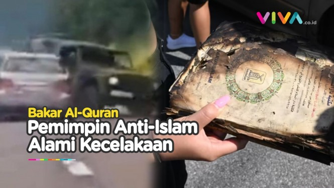 Video Mobil Ekstremis Anti-Islam Ditabrak hingga Terguling