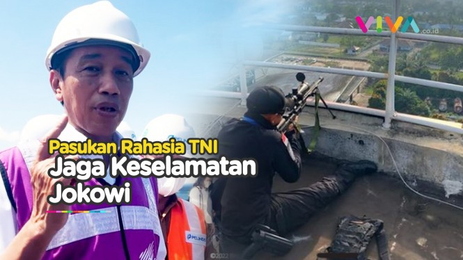 Sosok Sniper Kopasgat TNI Penjaga Nyawa Jokowi saat Kunker