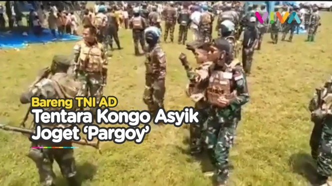 Momen Angkatan Darat Kongo Asik Goyang Pargoy Bareng TNI AD
