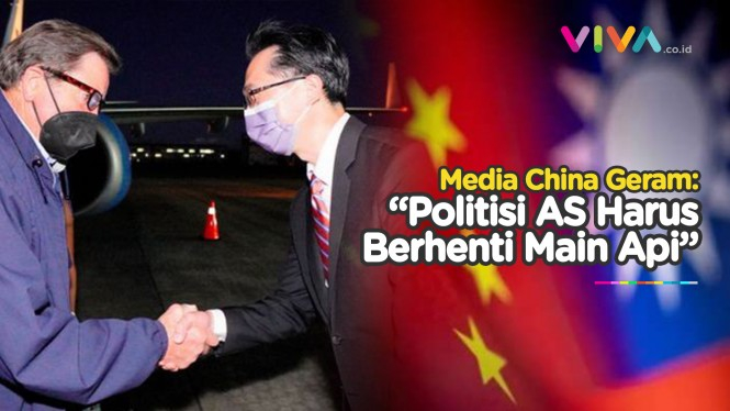 Media China Kepanasan Saat Delegasi AS Tiba di Taiwan