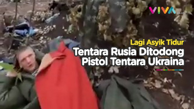Detik-detik Tentara Rusia Kaget Bangun Tidur Ditodong Pistol