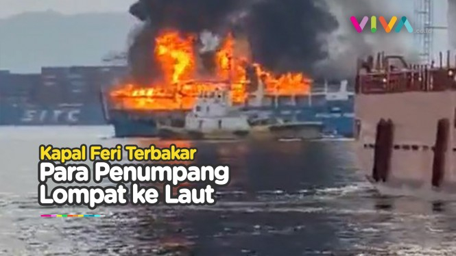 Kapal Feri Terbakar, Puluhan Penumpang Terjebak