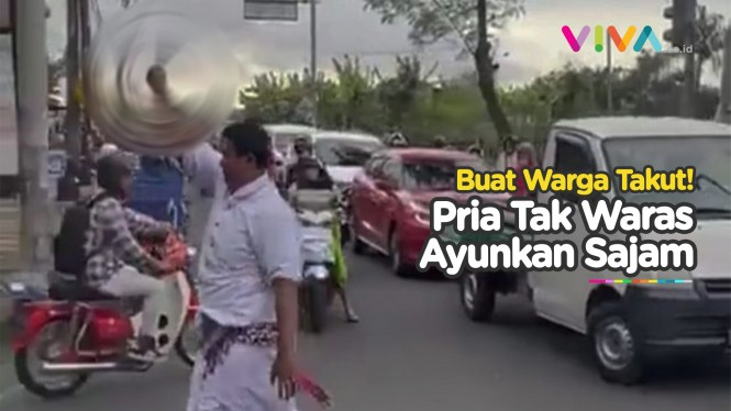 Ngamuk, Pria di Bali Ancam Tusuk Pemotor di Tengah Jalan