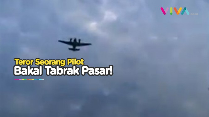 Momen Pilot Ancam Tabrak Swalayan Pakai Pesawat