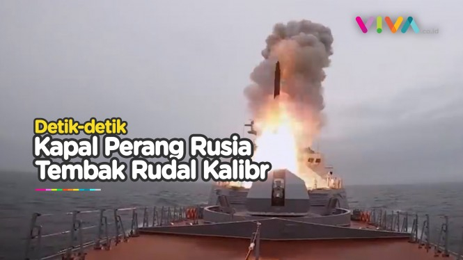 Rudal Kalibr Rusia Hantam Kapal dari Jarak 300 Km