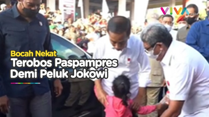 Anak Kecil Nekat Terobos Paspampres Demi Peluk Jokowi