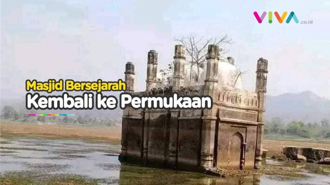 Masjid Muncul Dari Bawah Air, Usianya Ratusan Tahun