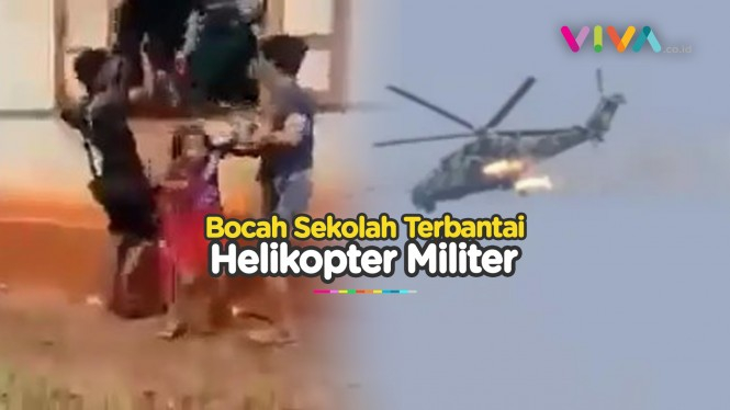 Biadab! Helikopter Militer Myanmar Tembaki Gedung Sekolah