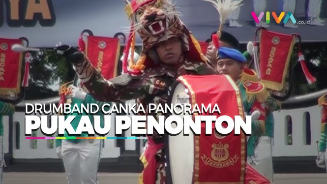 Drumband Canka Panorama Menyihir Hadirin di HUT TNI ke-77