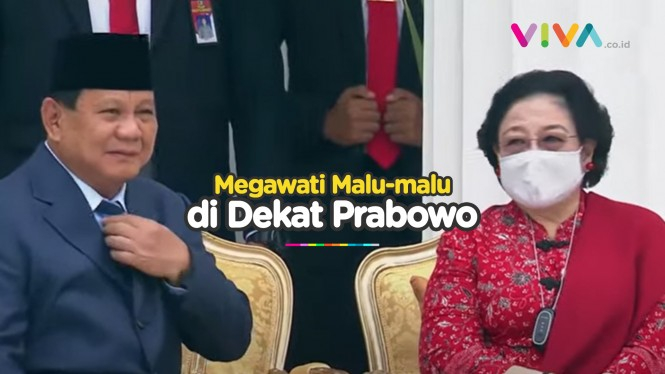 Megawati Tersipu Malu Disapa Menhan Prabowo Subianto