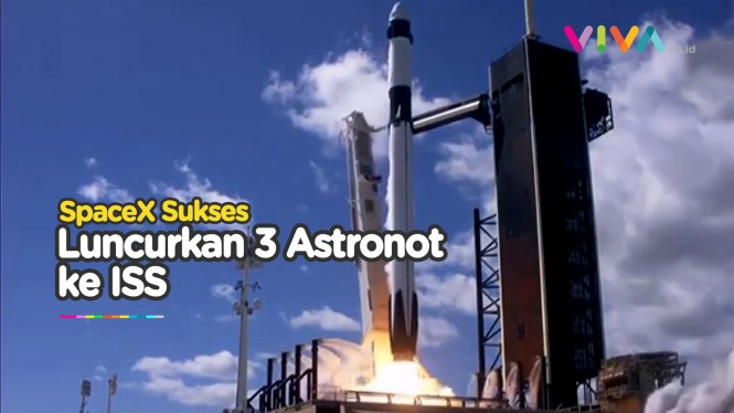 SpaceX Kirimkan 3 Astronot dan 1 Kosmonot ke ISS