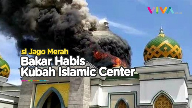 Api Mengamuk, Kubah Jakarta Islamic Center Hangus Terbakar
