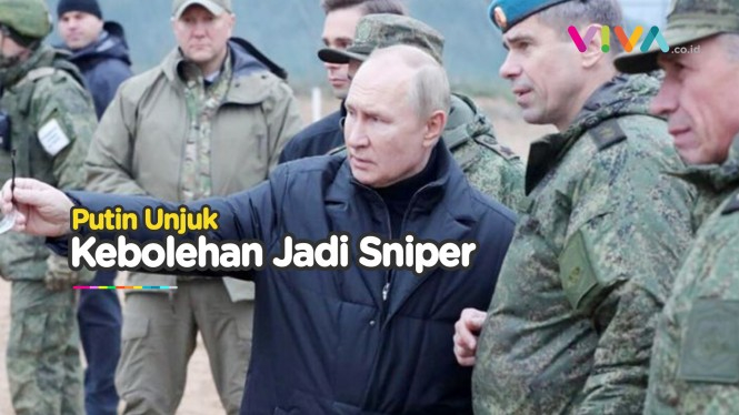 Sambangi Pusat Pelatihan Militer Rusia, Putin Uji Tembakan