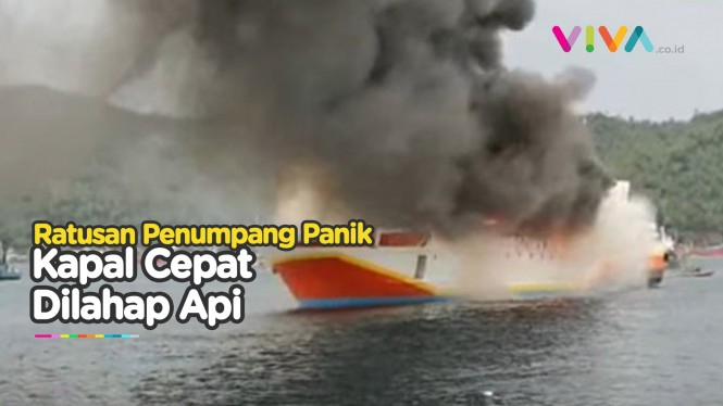 Bawa Ratusan Penumpang, kapal Cepat Terbakar di Tengah Laut