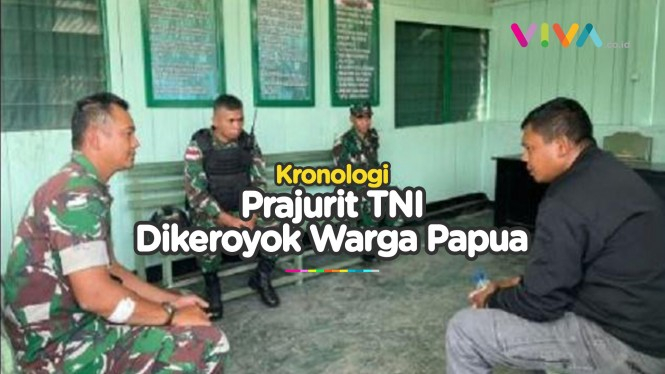 Prajurit TNI Disabet Parang-Dikeroyok Warga Papua