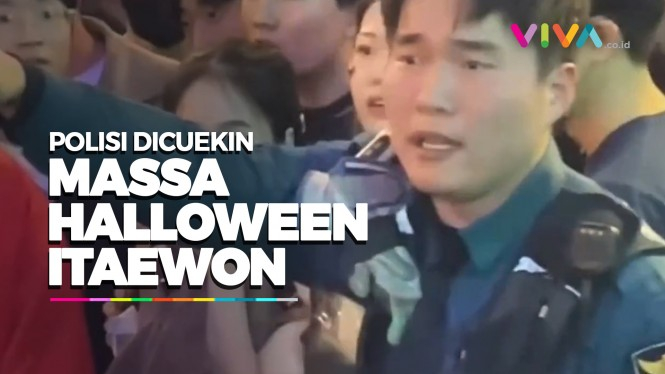 DICUEKIN! Polisi Memohon Massa Halloween Itaewon Buat Bubar