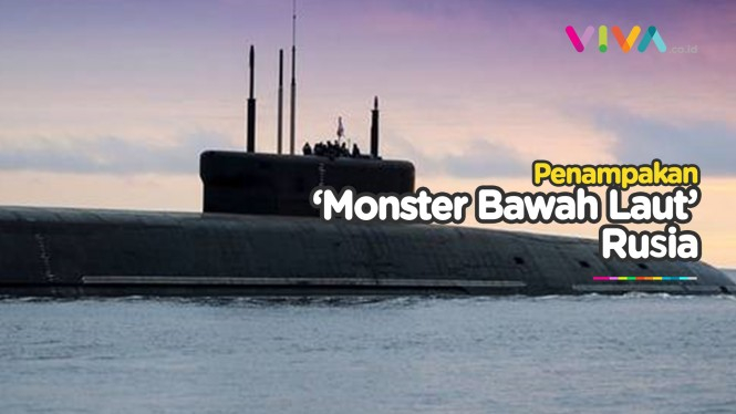 Penampakan 'Monster' Laut Rusia, Kapal Selam Tenaga Nuklir