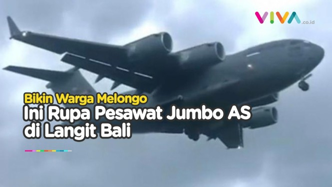 Penampakan dari Dekat Pesawat 'Gendut' AS di Langit Bali