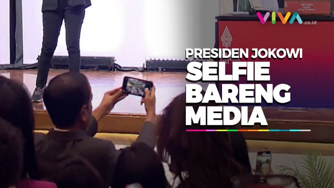 Gaya Jokowi Selfie Bareng Media Usai Konferensi Pers KTT G20