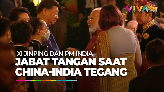 Jabat Tangan Xi Jinping dan PM India di Tengah Ketegangan